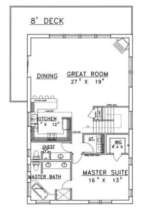 Second Floor for House Plan #039-00164
