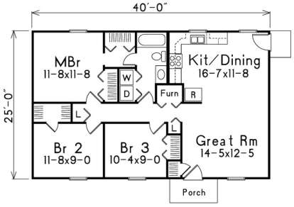 Floorplan 1 for House Plan #5633-00010