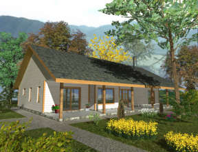 Ranch House Plan #039-00165 Elevation Photo