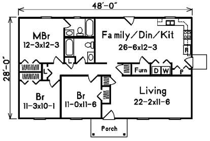 Floorplan1 for House Plan #5633-00017