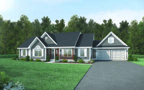 Country House Plan #5633-00020 Elevation Photo