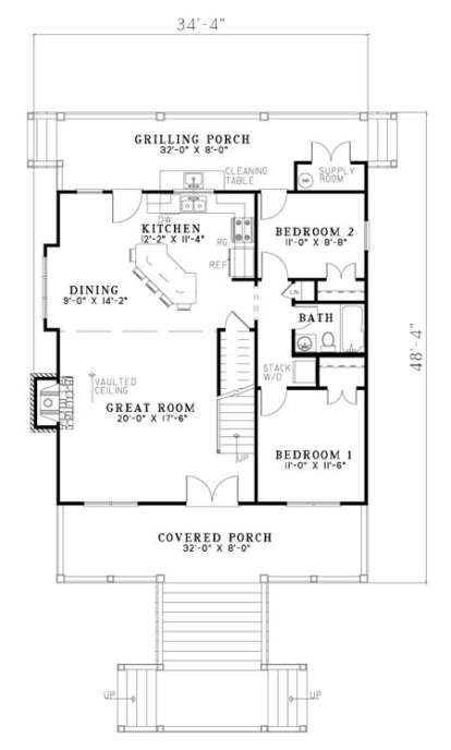 Floorplan 1 for House Plan #110-00960