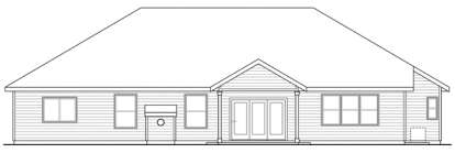 Ranch House Plan #035-00585 Elevation Photo