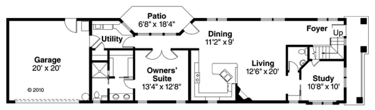 Floorplan 1 for House Plan #035-00587