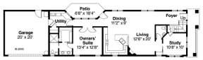 Floorplan 1 for House Plan #035-00587