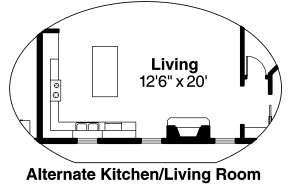 Alternate Kitchen for House Plan #035-00587