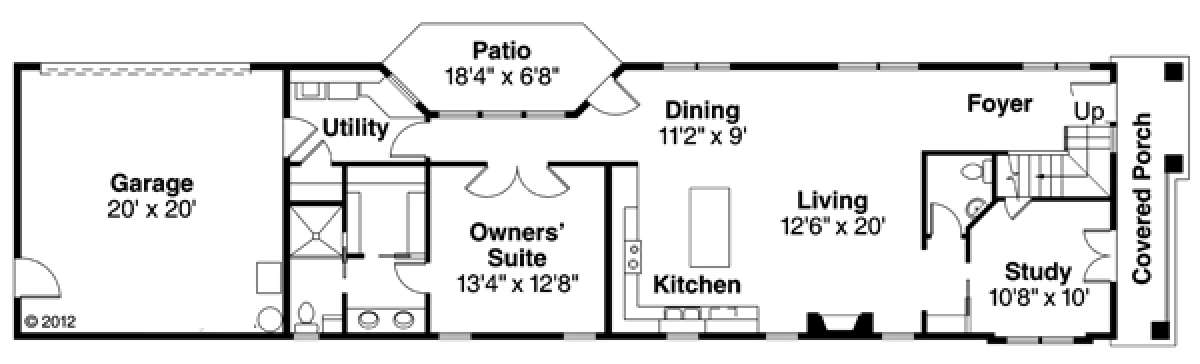 Floorplan 1 for House Plan #035-00588