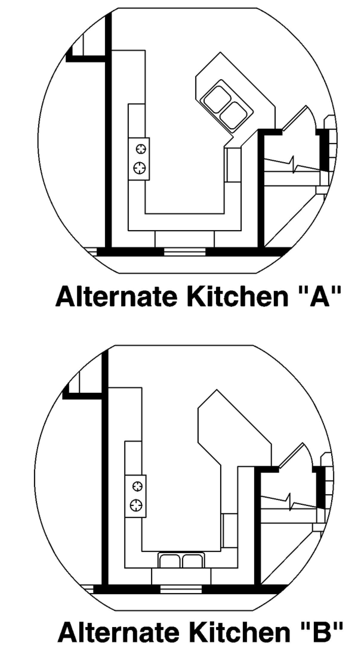 Alternate Kitchen for House Plan #035-00589
