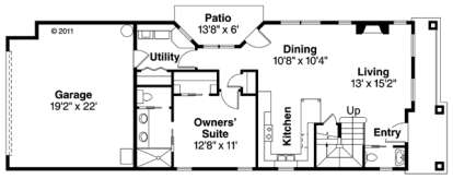 Floorplan 1 for House Plan #035-00590