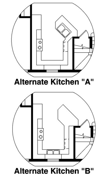 Alternate Kitchen for House Plan #035-00590
