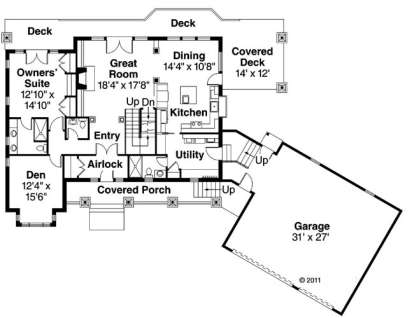 Floorplan 1 for House Plan #035-00592