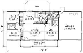 Floorplan 1 for House Plan #5633-00022