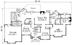 Floorplan 1 for House Plan #5633-00023