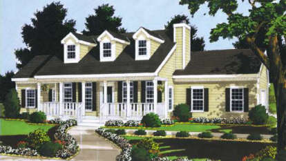 3 Bed, 2 Bath, 1331 Square Foot House Plan - #033-00002