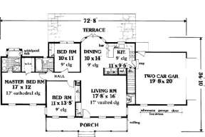 Floorplan 1 for House Plan #033-00002