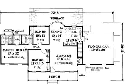 Floorplan1 for House Plan #033-00002