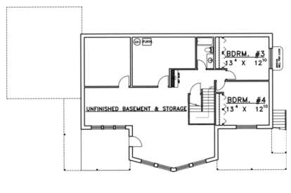 Basement Floor for House Plan #039-00167