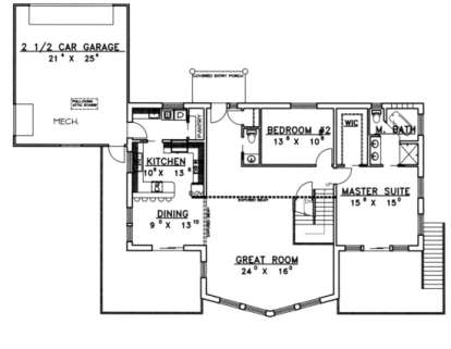 Main Floor for House Plan #039-00167