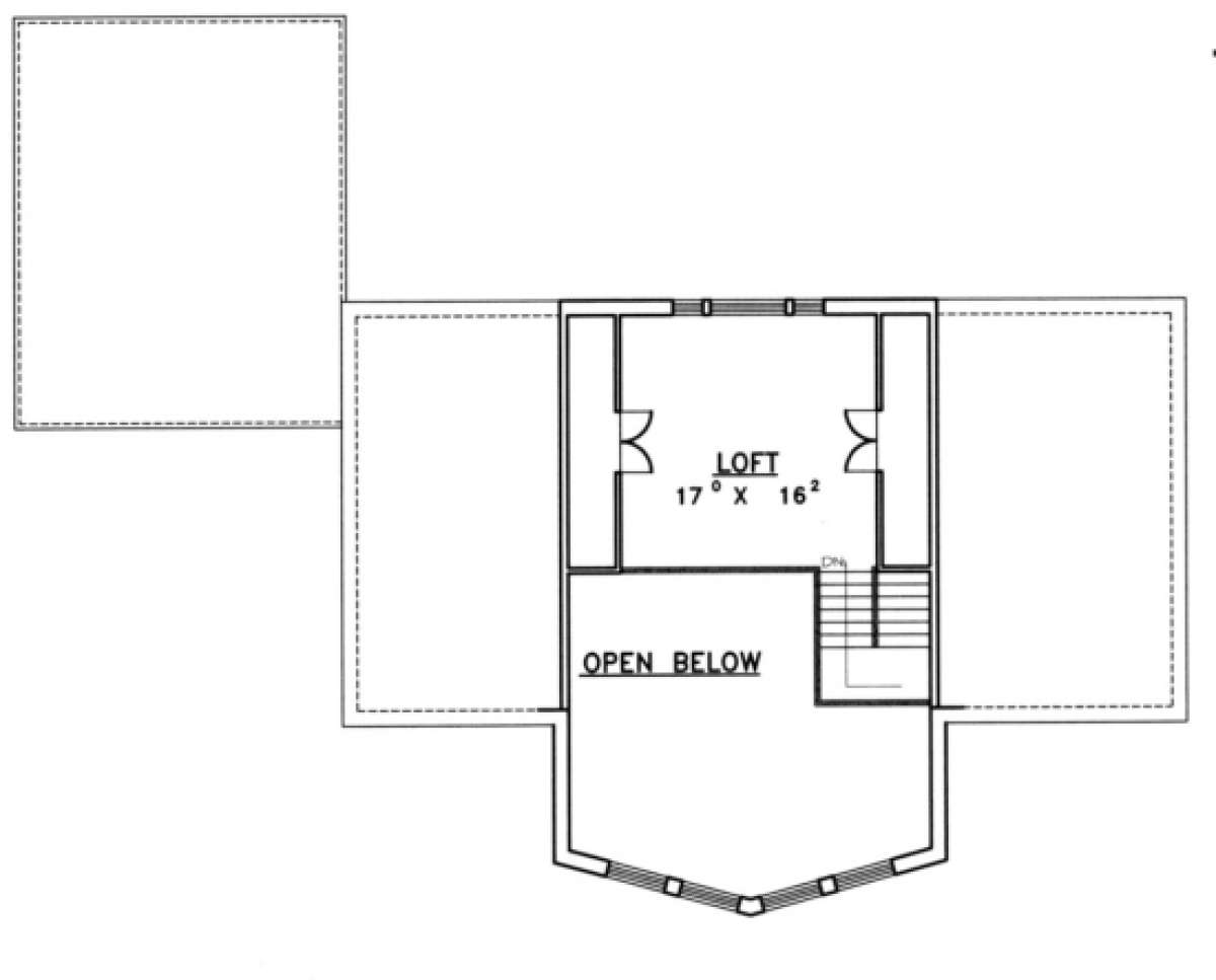 Loft Floor for House Plan #039-00167