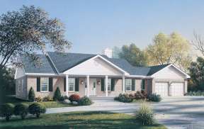 Ranch House Plan #5633-00024 Elevation Photo
