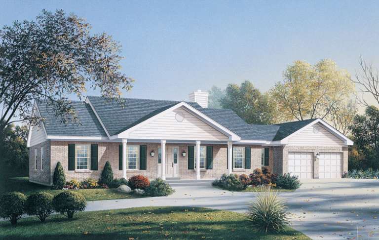 Ranch House Plan #5633-00024 Elevation Photo