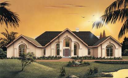 Florida House Plan #5633-00026 Elevation Photo