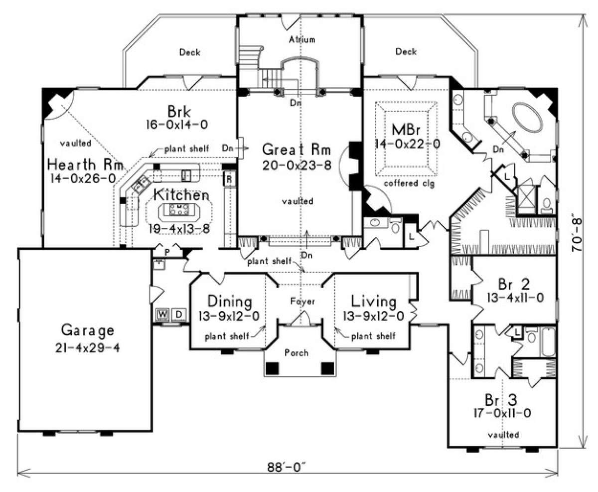 Floorplan 1 for House Plan #5633-00026
