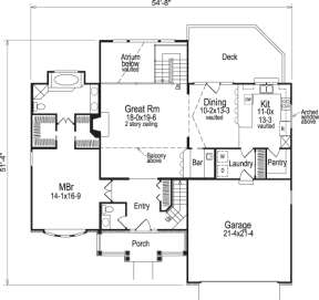 Floorplan 2 for House Plan #5633-00027