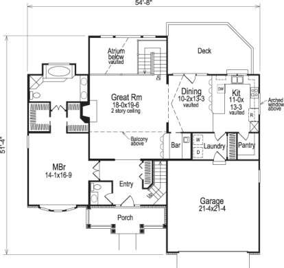 Floorplan 2 for House Plan #5633-00027