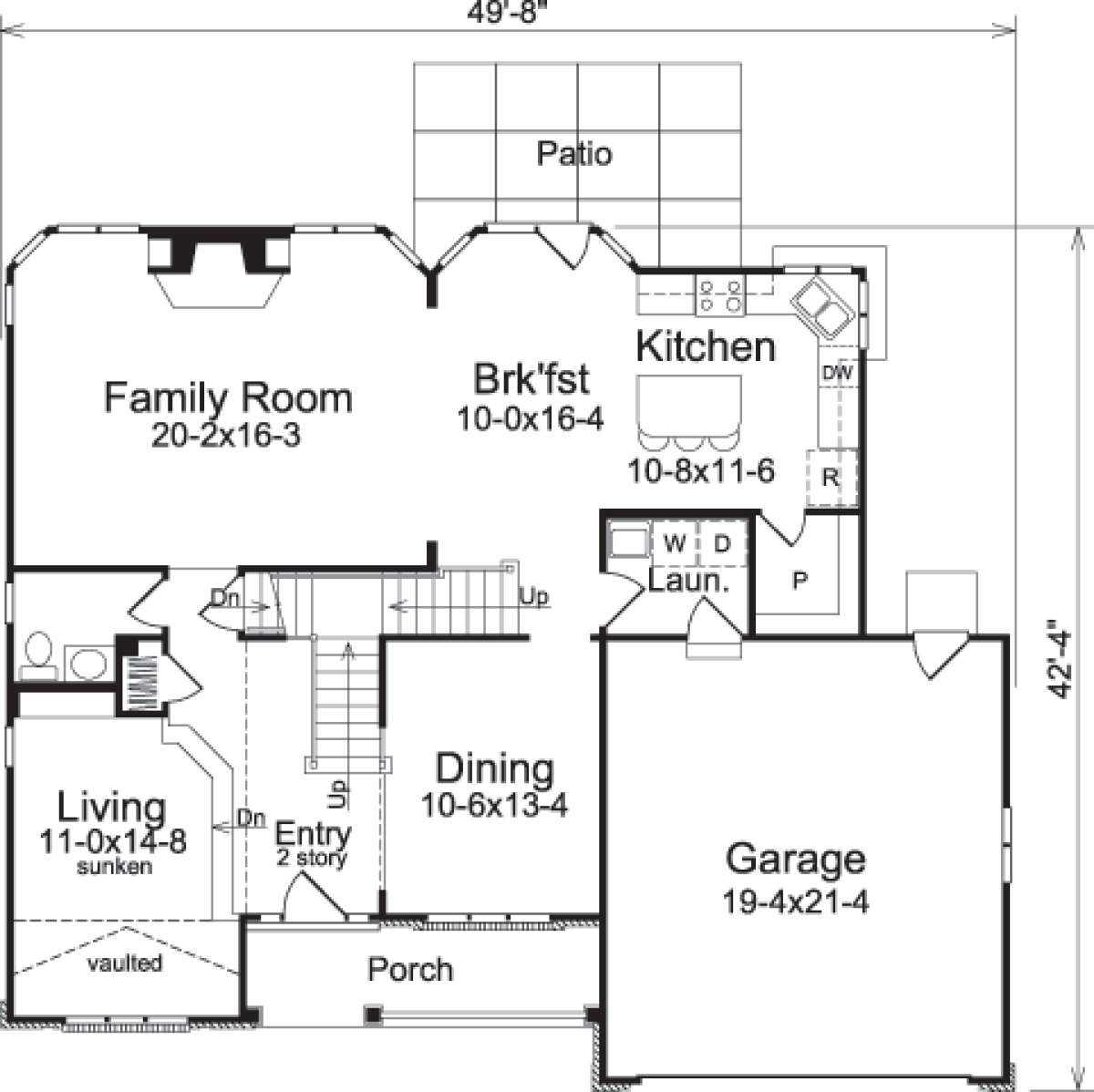 Floorplan 1 for House Plan #5633-00029
