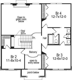 Floorplan 2 for House Plan #5633-00030