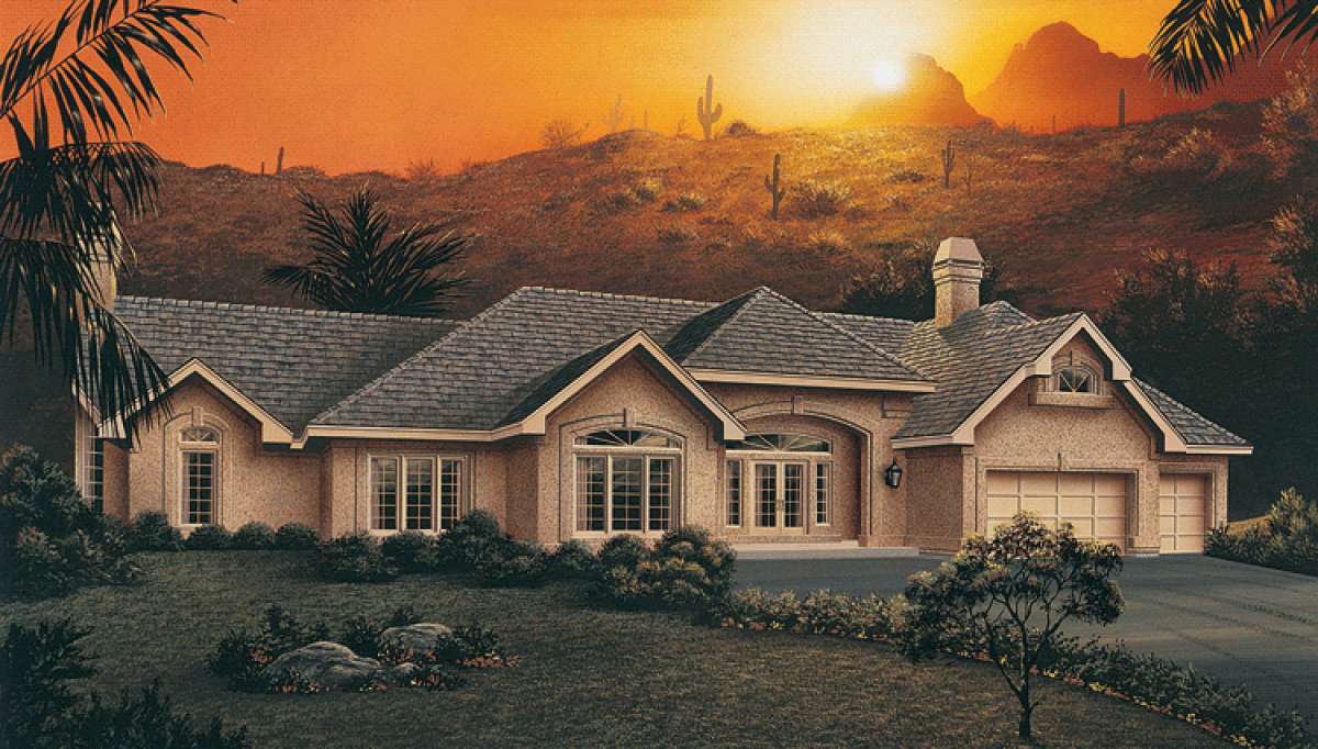 Ranch House Plan #5633-00031 Elevation Photo