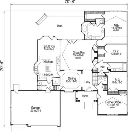 Floorplan 1 for House Plan #5633-00032