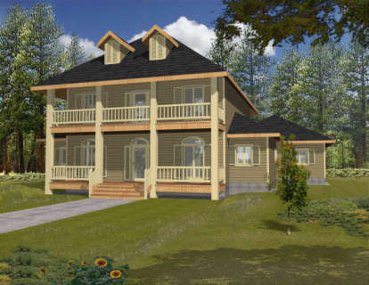 French Country House Plan #039-00168 Elevation Photo