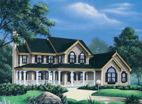 Farmhouse House Plan #5633-00035 Elevation Photo