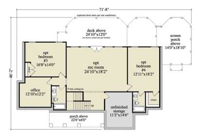 Floorplan 1 for House Plan #5458-00051