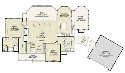 Floorplan 2 for House Plan #5458-00051