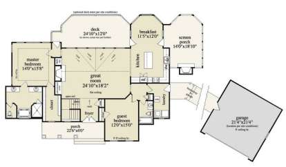 Floorplan 2 for House Plan #957-00051