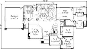 Floorplan 1 for House Plan #5633-00036