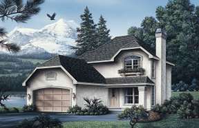 Cabin House Plan #5633-00037 Elevation Photo