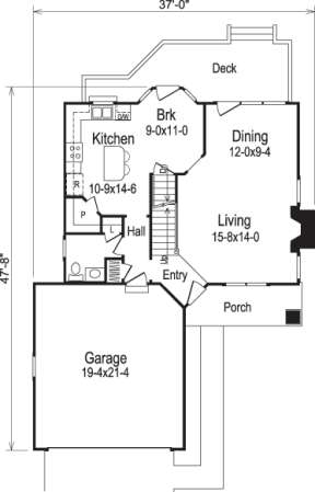 Floorplan 1 for House Plan #5633-00037