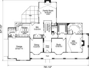 Floorplan 1 for House Plan #5633-00039