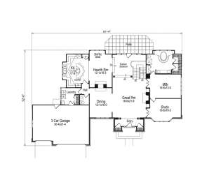 Floorplan 1 for House Plan #5633-00040