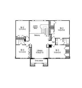 Floorplan 2 for House Plan #5633-00040