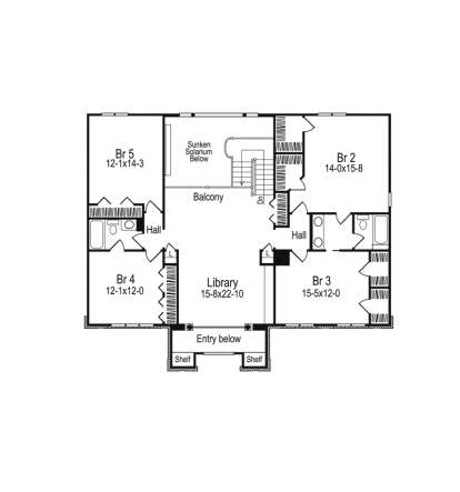 Floorplan 2 for House Plan #5633-00040