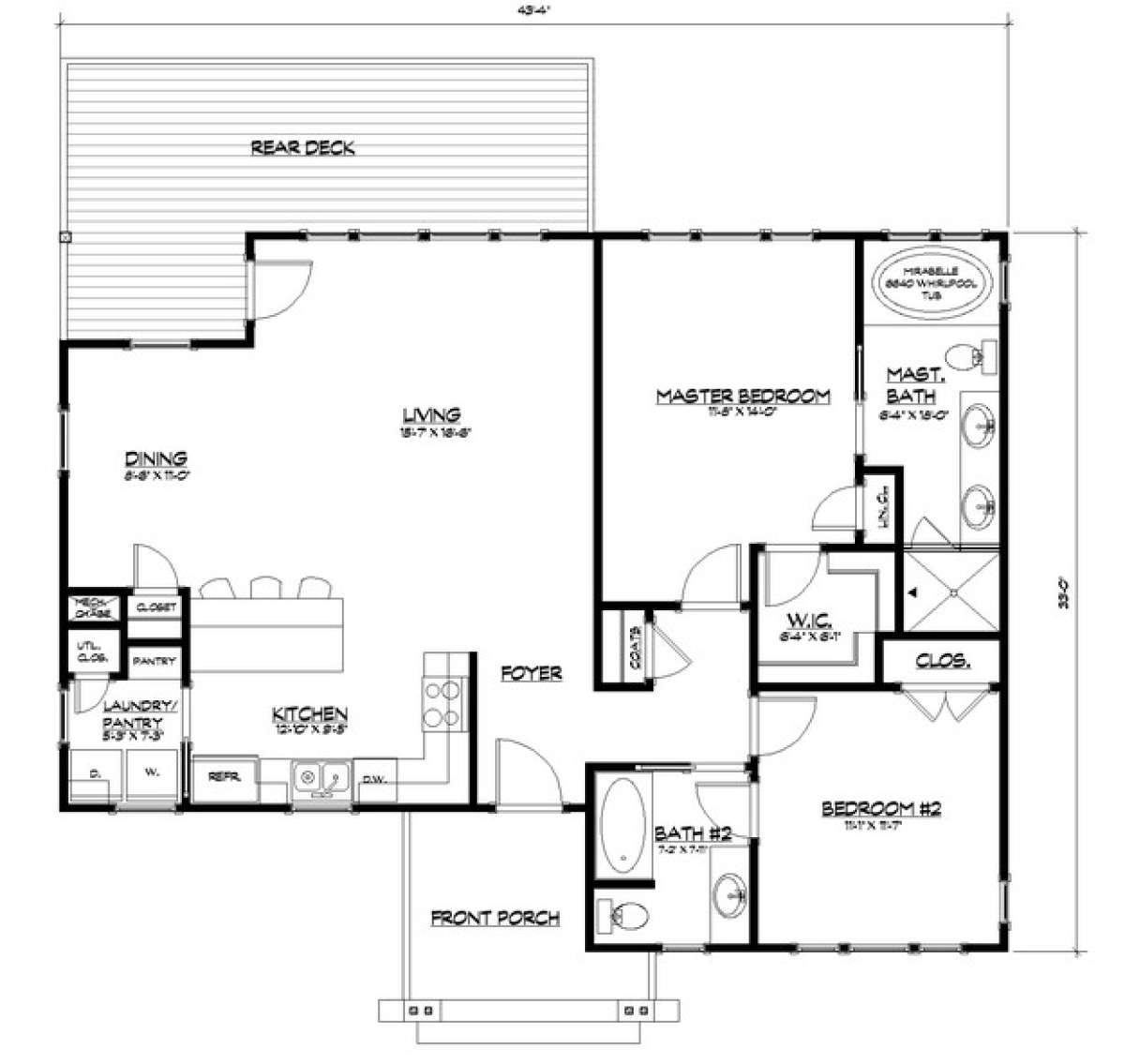 Floorplan 1 for House Plan #5738-00001