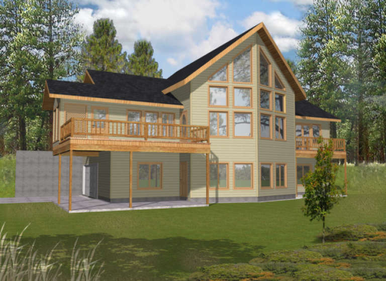 Vacation House Plan #039-00169 Elevation Photo