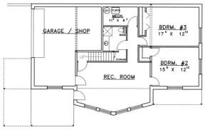 Basement Floor for House Plan #039-00169