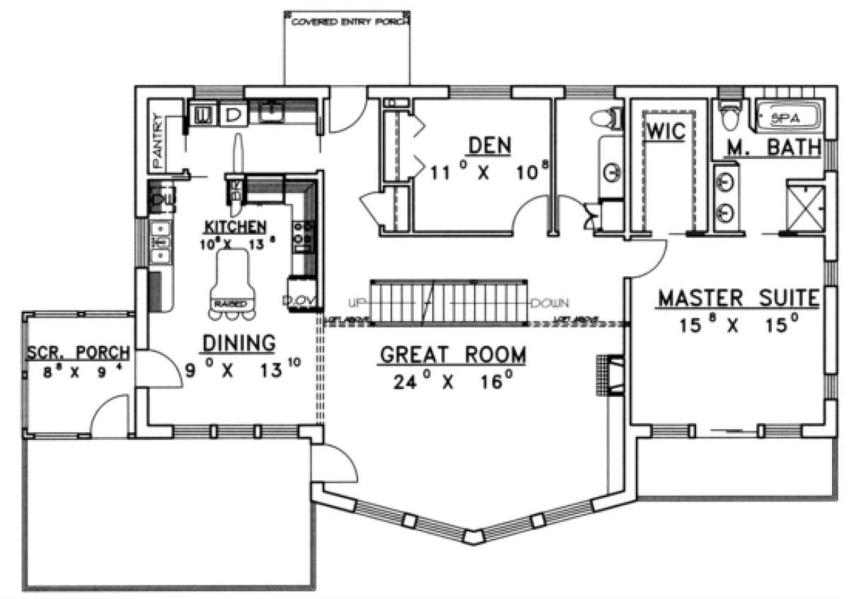 Main Floor for House Plan #039-00169