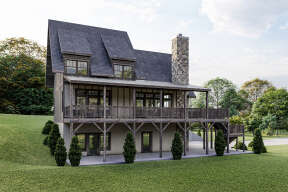 Lake Front House Plan #5738-00002 Elevation Photo